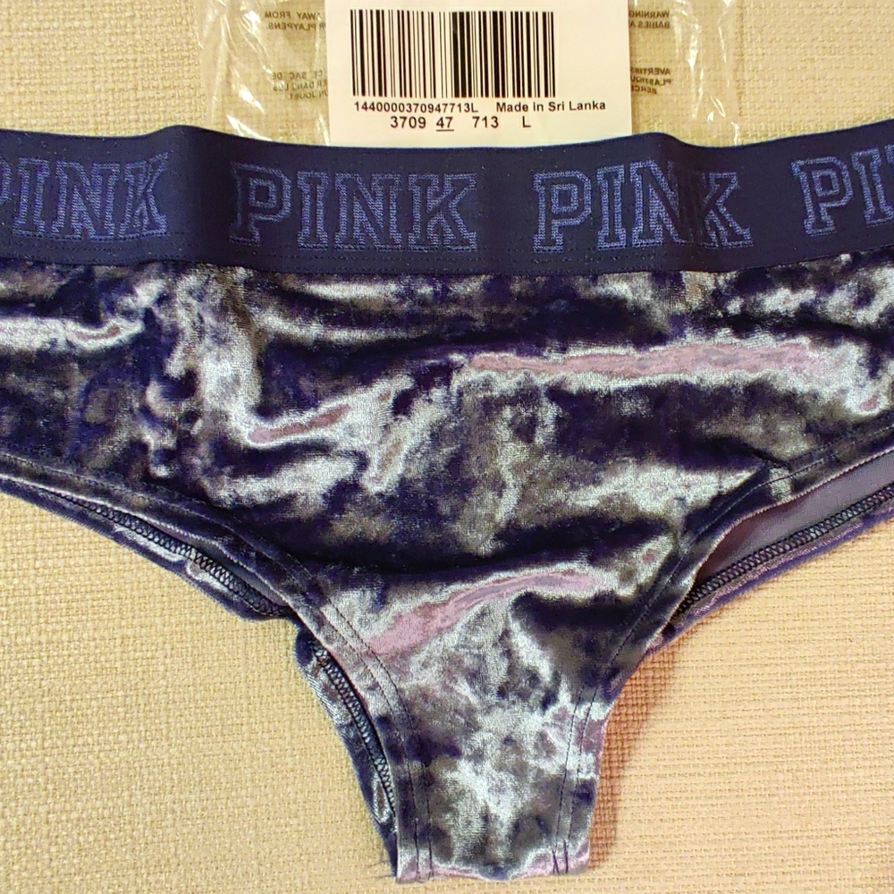 PINK Limited Edition Rare Blue Velvet Cheekster L